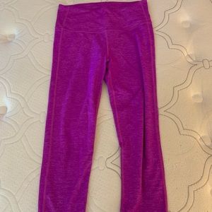 purple Athleta crop leggings